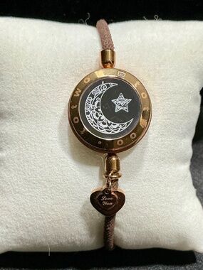 Totwoo Moon Star Bracelet Adjustable Cord Gold Tone Smart Touch Jewelry